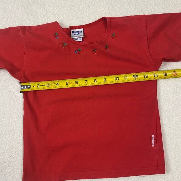 Rare Vintage 90s Oshkosh B'gosh Girls Cherry Outfit Pants T Shirt Size 5 - Picture 5 of 9